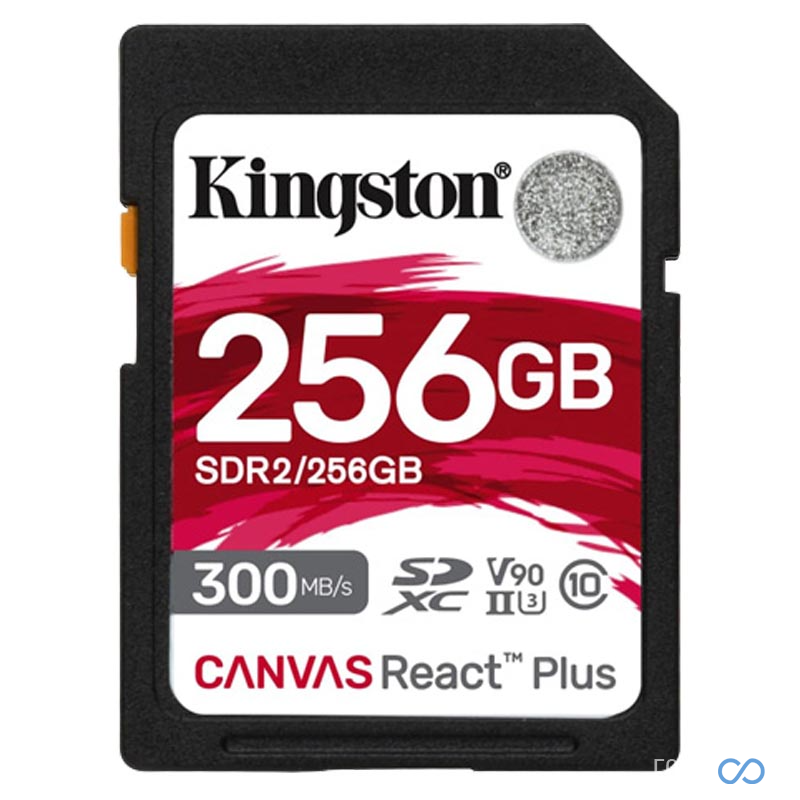 Карта памяти Kingston SDXC 256GB Canvas React Plus UHS-II V90 (R300/W260 Mb/s)