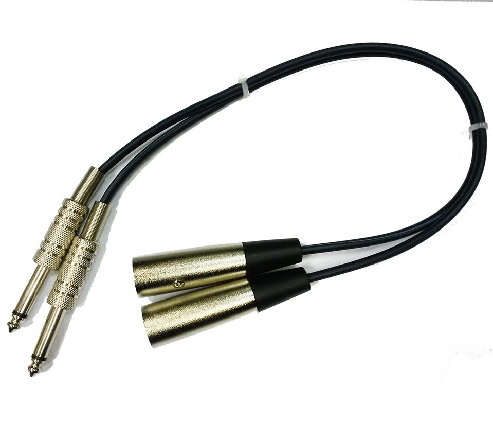 Кабель аттенюатор двойной  Рекордер > Микшер (XLR male to 6.3mm) (30cm)