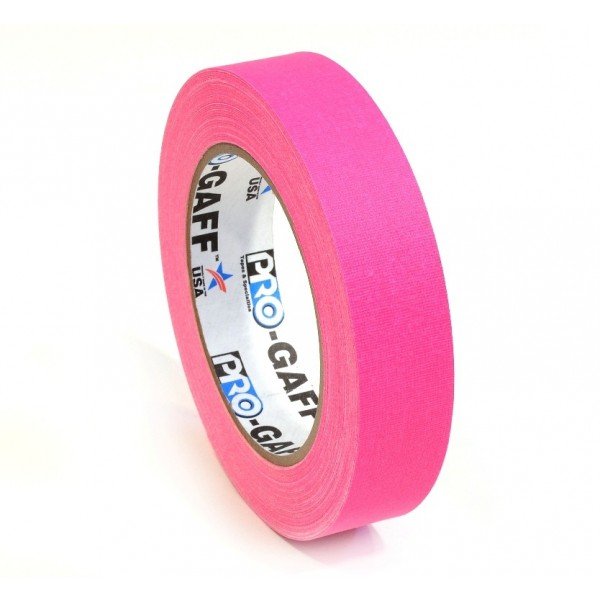 Gaffer tape флуоресцентный Pro Gaff 24мм. Розовый — детальное фото