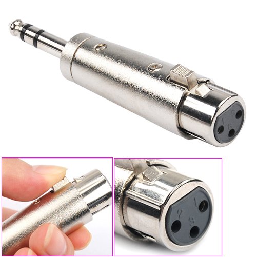Переходник XLR female to 6.3mm 1/4 male Стерео адаптер