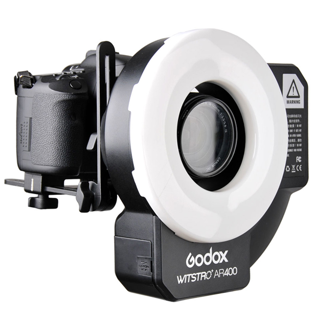 Вспышка кольцевая Godox Witstro AR400 аккумуляторная — детальное фото