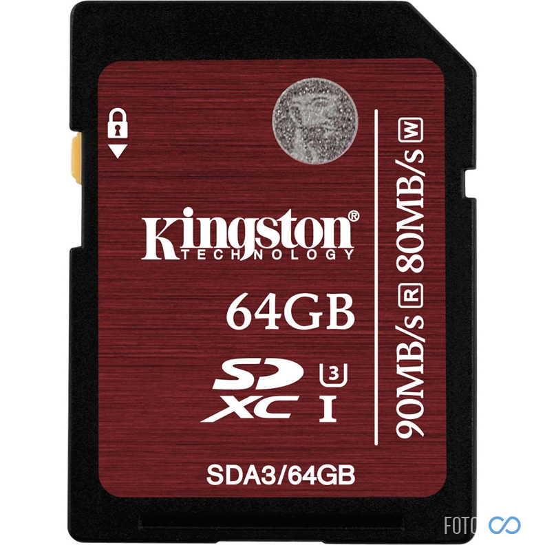 Карта Памяти Kingston SDXC UHS-I U3 64 Gb (R90/W80Mb/s)