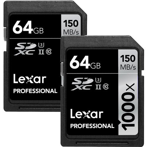 Lexar Professional 1000x SDXC UHS-II U3 64GB 150MB/s (4К)