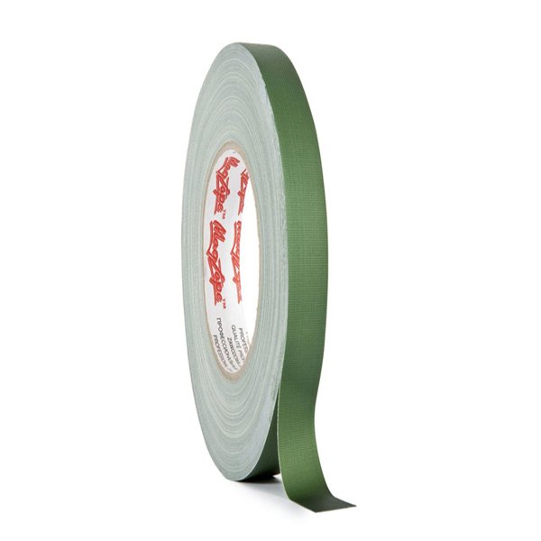 Gaffer tape матовый MagTape Matt 500 12мм. Зеленый — детальное фото