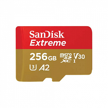 Карта памяти MicroSDXC 256ГБ, Class 10 Extreme A2 (190 Mb/s)