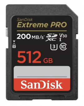 Карта памяти   SanDisk Extreme PRO UHS-I U3 512 ГБ 200MB/s