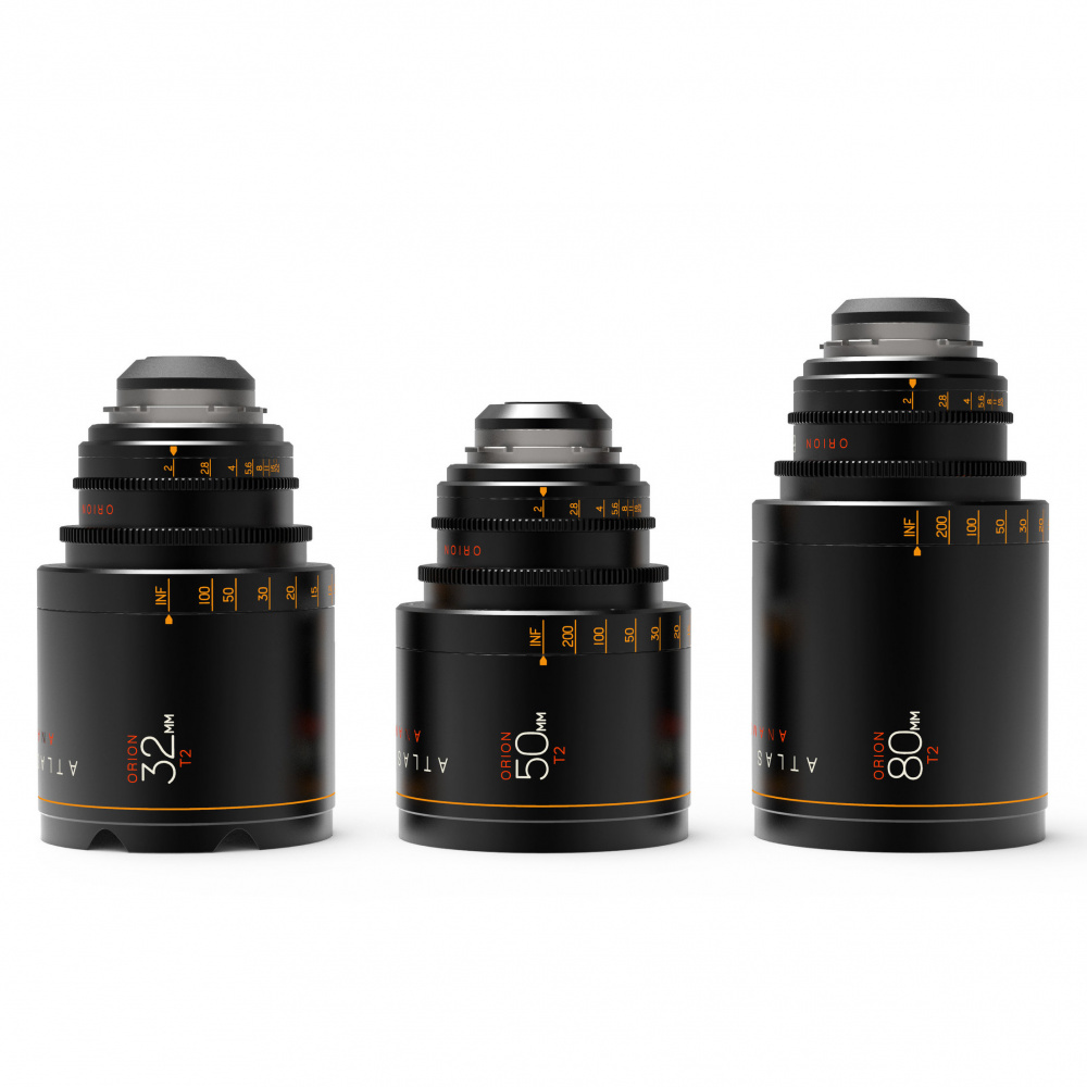 Atlas Orion 32/50/80mm T2 2x Anamorphic Prime Set B (PL/EF)